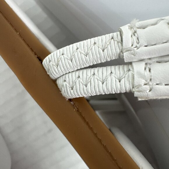 Azalea Wang Women's 8 Stetson White Slip On Square Toe Knot Sandals New 0188 - Picture 12 of 15